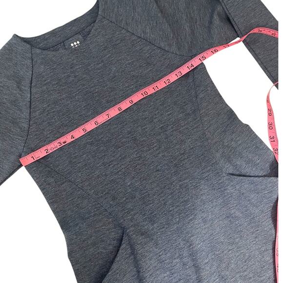 Title Nine She Leads Tunic Top Ponte Knit Pullover Pockets Active Blue Gray XS - Picture 3 of 9